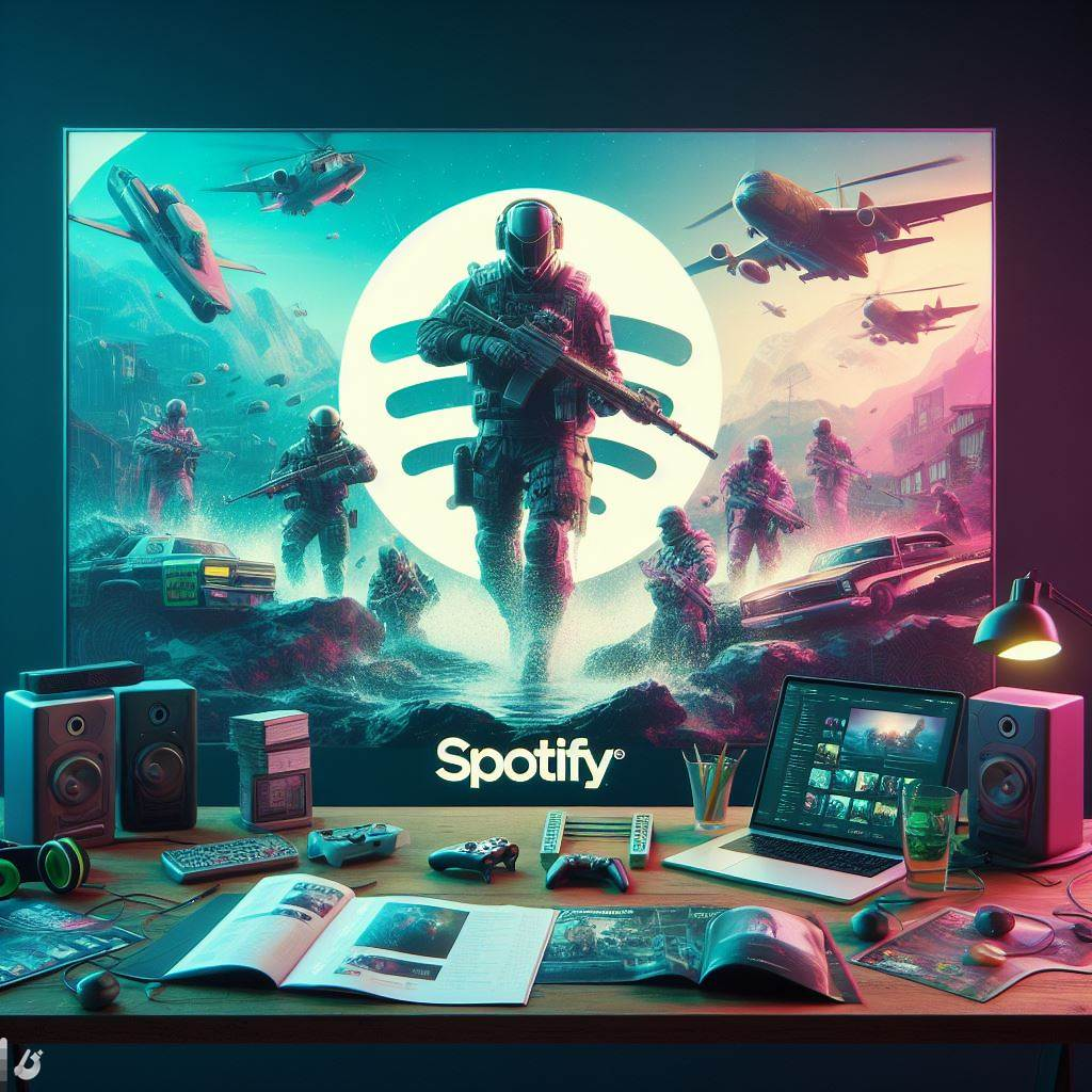 immagine con raffigurato il logo di Spotify e 